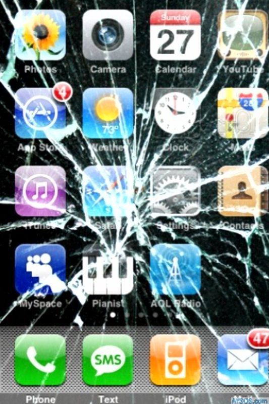 Broken iPhone Wallpaper