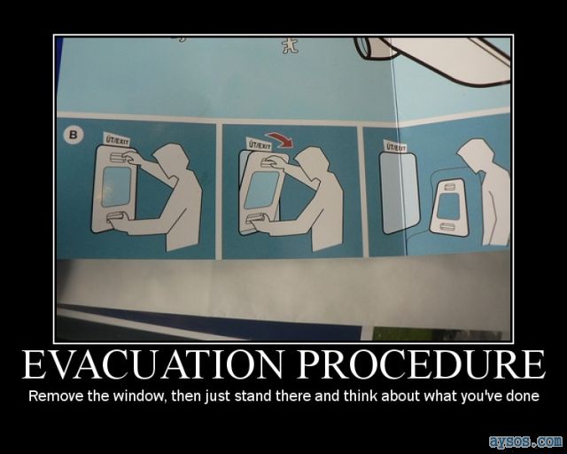 Airplane evacuation procedure