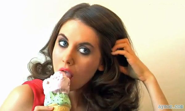 Alison Brie Licking it good