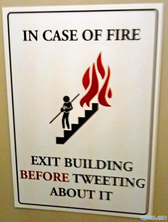 Social Media could kill in a fire