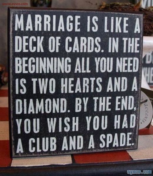 Marriage Like a Deck of Cards