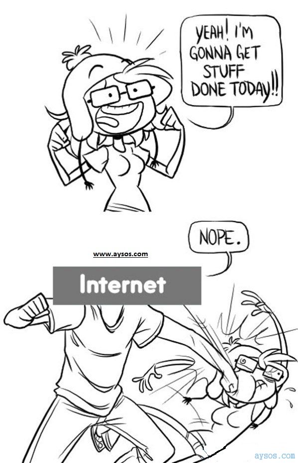 Internet equals Nothing getting Done