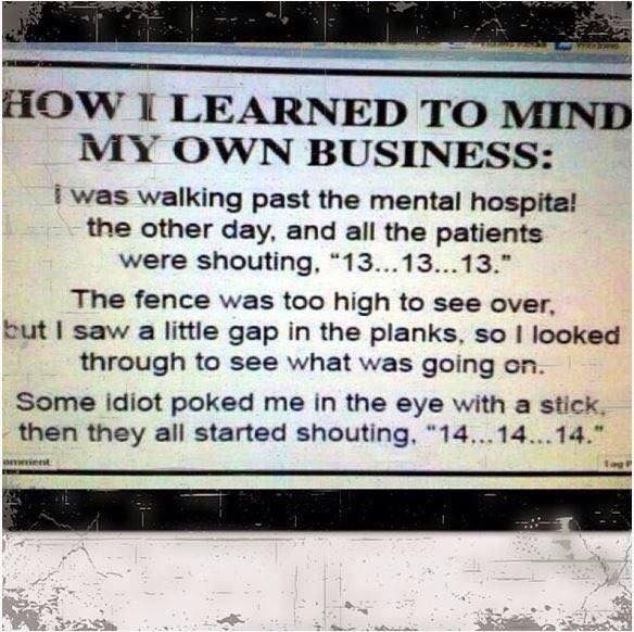 Learn to Mind Your Own Business