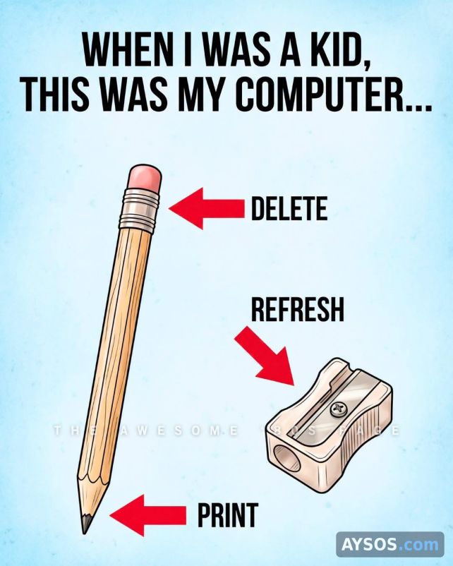 Kids Used Pencils, Erasers, and Sharpeners Before Computers