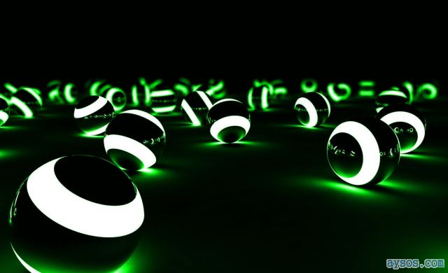 Cool glowing pool balls picture