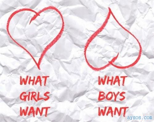 What boys want and what girls want