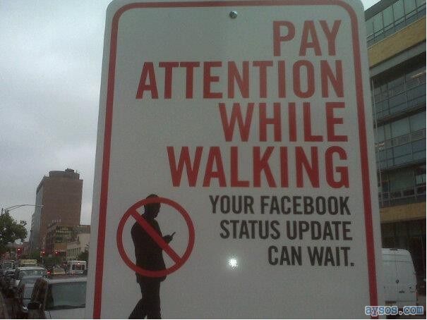 Funny sign Pay Attention people