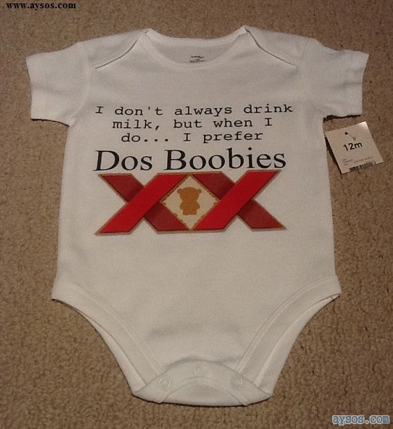 Dos Boobies Funny Baby Outfit