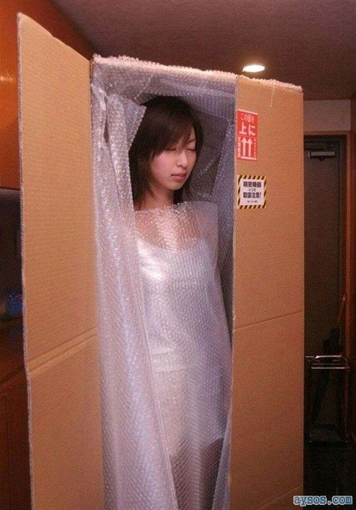 Funny mail order bride in a box