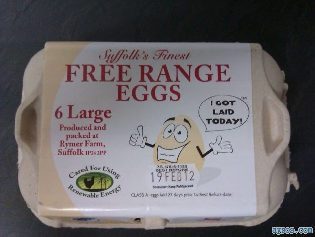 Funny egg packaging just got laid