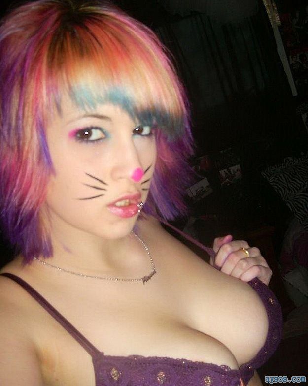 Big chested Halloween Kitty