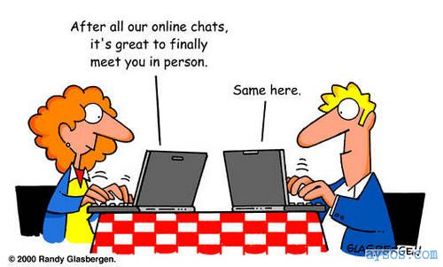 Online dating cartoon