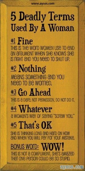 Deadly Terms Used by Women