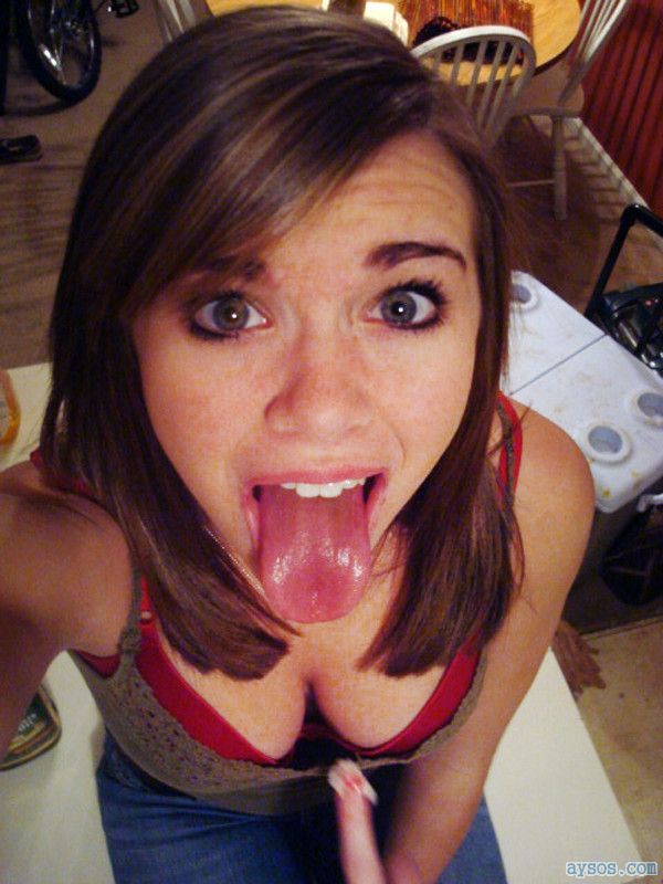 Young girl with her Tongue Out