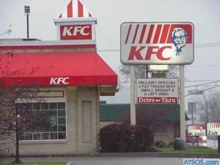 Hillary Clinton KFC Sign