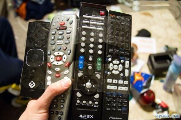 Funny universal remote with tape