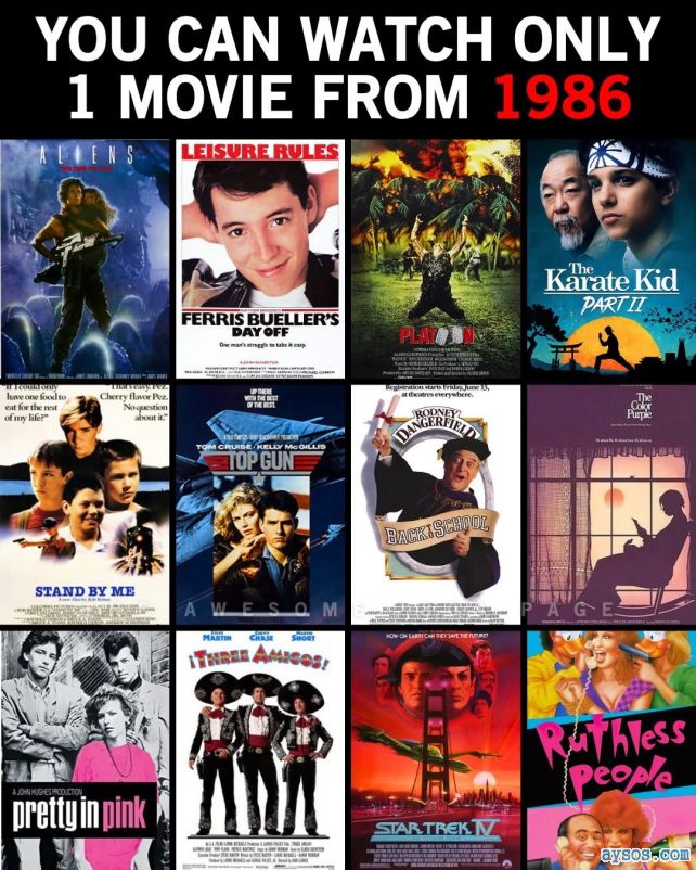 Which 1986 Classic Would You Choose to Watch?