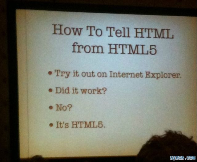 HTML and HTML5 differences funny picture