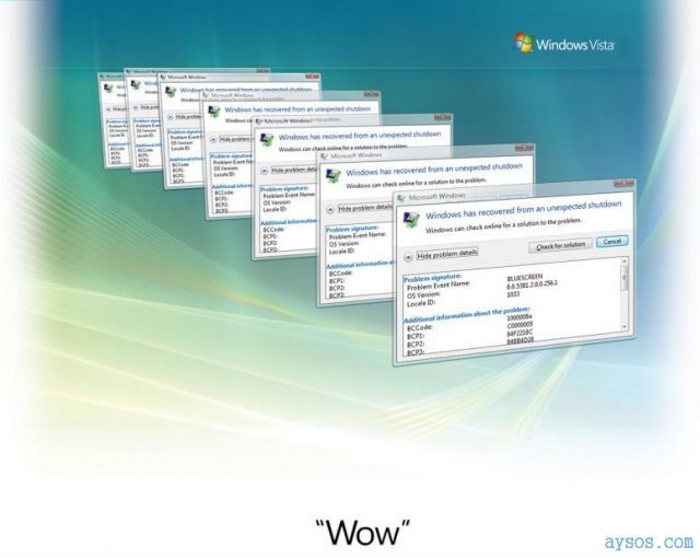 Windows Vista Bluescreen errors