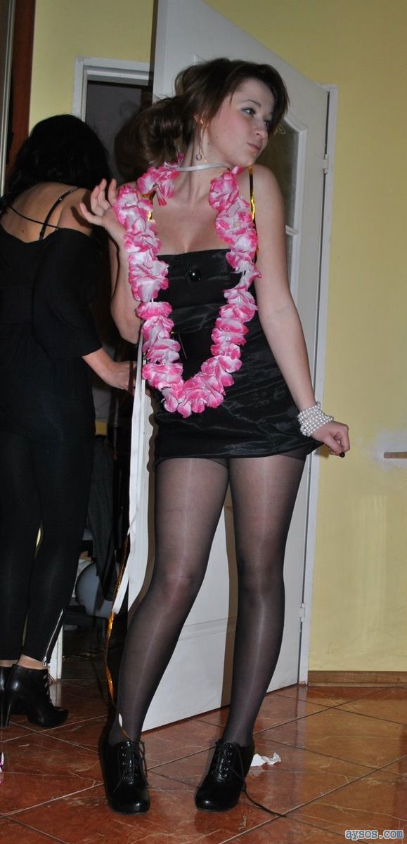 Pretty Party girl in Stockings