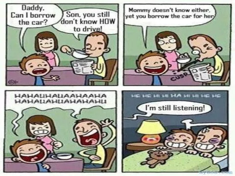 Funny Comic Borrow the Car