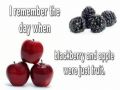 When Apple and Blackberry was fruit
