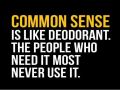 Common Sense like Deodorant