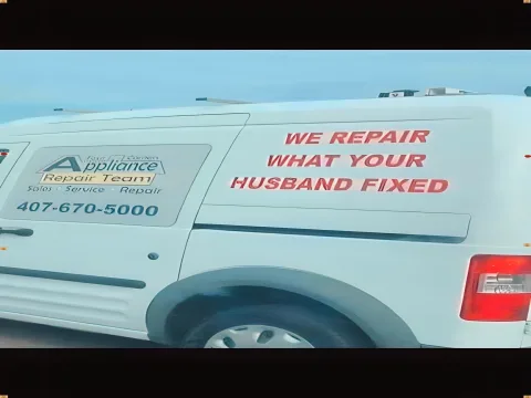 Appliance Repair Van Has Brutally Honest Slogan About Husbands
