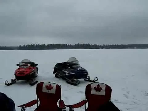 Crazy ice fishing video