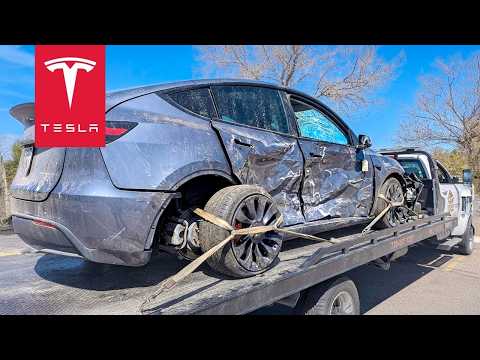 Tesla Absolutely Demolished in Highway Chaos