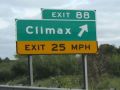 Funny sign Climax exit