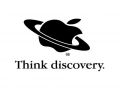 Funny Apple logo think discovery