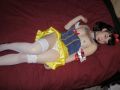 Sexy cosplay wife dressed up as snow white