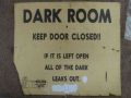 Photography dark room sign