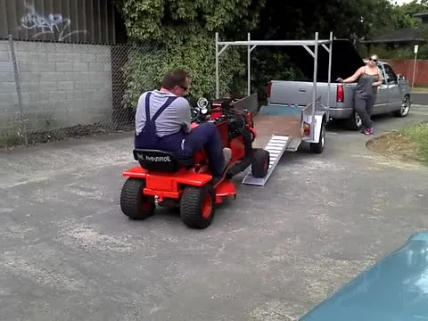 V8 Modified Lawn Mower Video