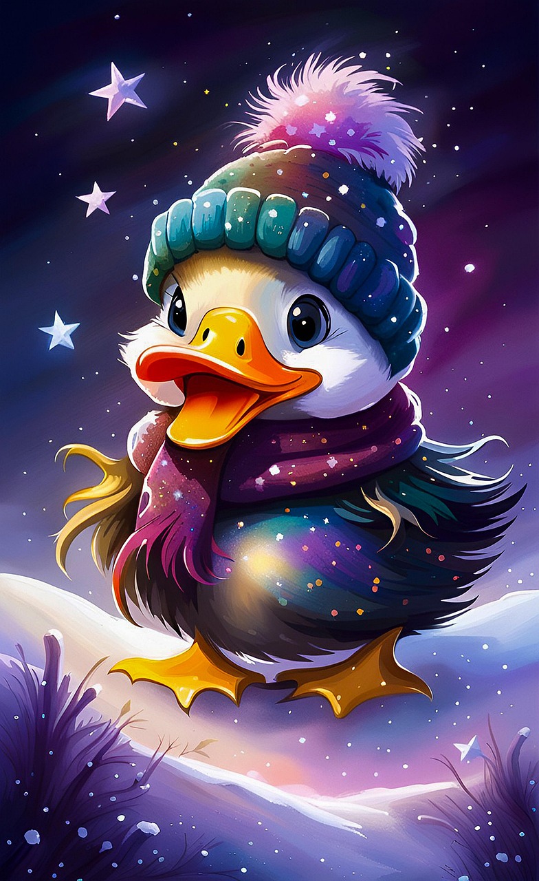AI Creates Magical Duck Swimming Through Starfields