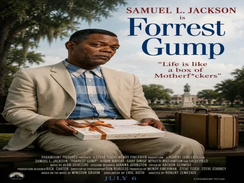 Samuel L. Jackson Stars in Forrest Gump Movie Poster