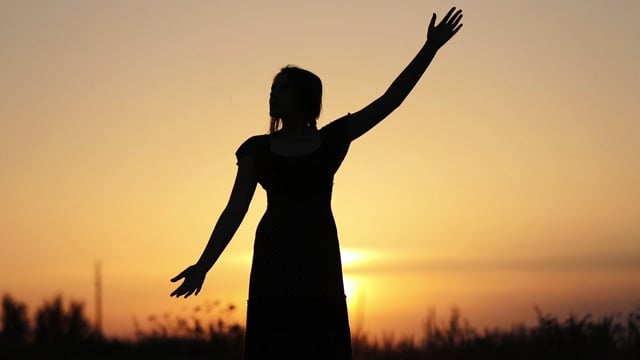 Sunset Dancer Creates Mesmerizing Shadow Magic