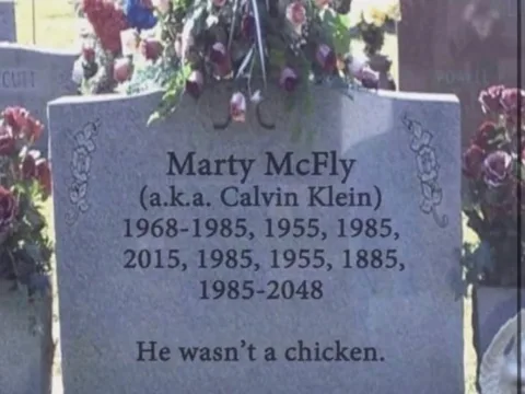 Marty McFly Tombstone Has the Perfect Epitaph