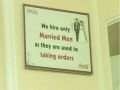 Funny sign married men take orders