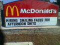 McDonalds Hiring Smiling Faces for Shits