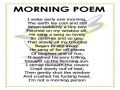 The Morning Poem