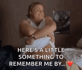 Chris Farley animated strip tease funny gif