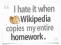Wikipedia copies your homework