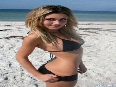 Cute girl in her Bikini at the beach