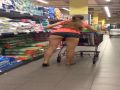 Sexy wife caught by voyeur shopping