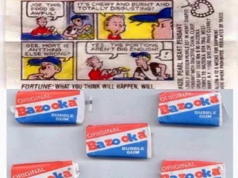 Bazooka Bubble Gum Comic Strip Fortune Predictions