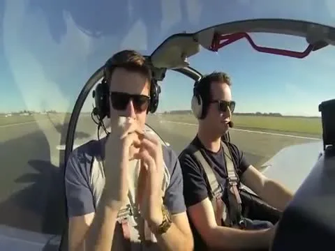 Flying Virgin on his first Flight