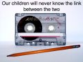 Cassette tape and a pencil link