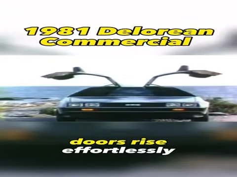 The Original 1981 DeLorean Commercial Is Peak 80s